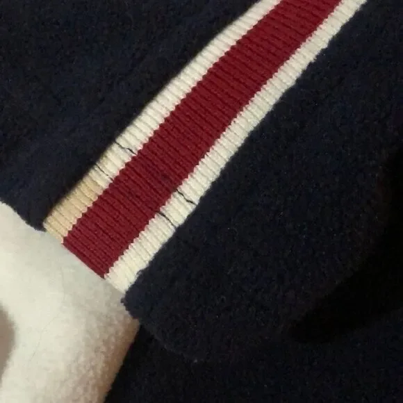 Tommy Hilfiger Mens Vintage Fleece Knit Navy Ski 1/4 Zip Pullover Jacket Sweater - Picture 15 of 15